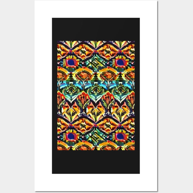 African Print Pattern Wall Art by Prilidiarts